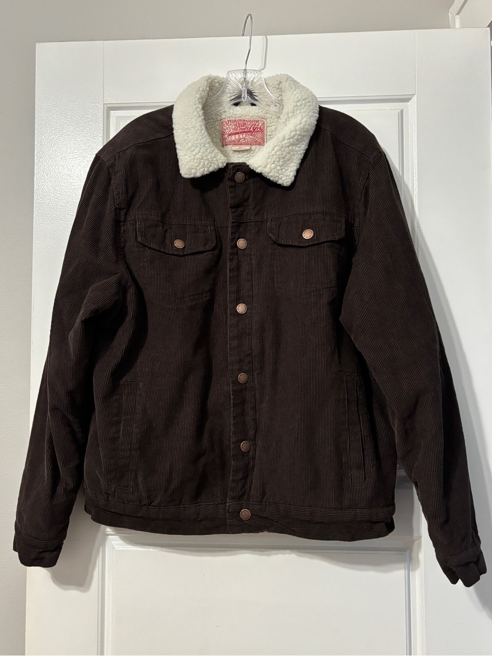 Brooklyn Cloth Mfg. Co.  Men's Sherpa-Lined Corduroy Jacket - Dark Brown